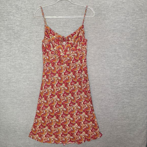 Vintage Y2K Ann Taylor Loft Womens 8 M Tank Dress Babydoll Below Knee‎ Midi Slip - Picture 2 of 7